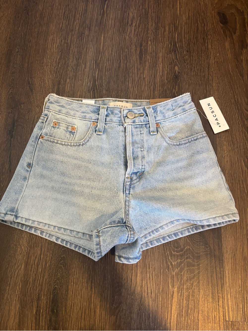 PacSun Light Blue High-Rise Denim Shorts